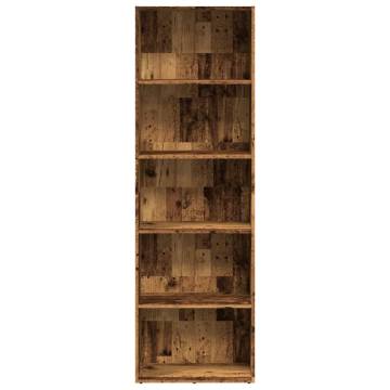  Bookcase Old Wood 60x30x189 cm Engineered Wood