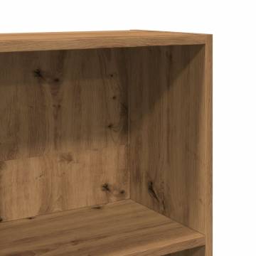  Bookcase Artisian Oak 60x24x176 cm Engineered Wood