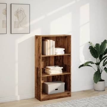  Bookcase Old Wood 60x24x109 cm Engineered Wood