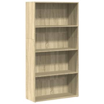  Bookcase Sonoma Oak 80x30x152 cm Engineered Wood