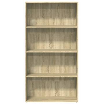  Bookcase Sonoma Oak 80x30x152 cm Engineered Wood