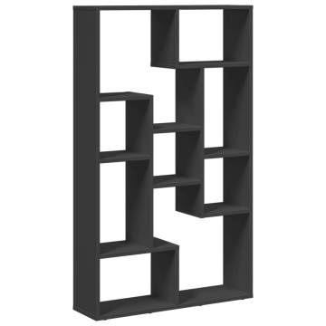  Bookcase Black 72x20x120 cm Engineered Wood