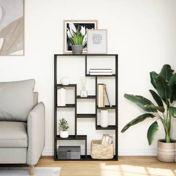  Bookcase Black 72x20x120 cm Engineered Wood