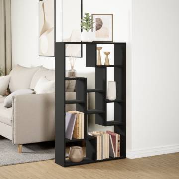  Bookcase Black 72x20x120 cm Engineered Wood