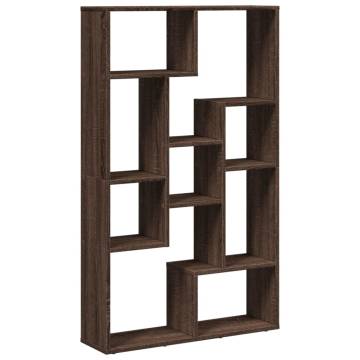  Bookcase Brown Oak 72x20x120 cm Engineered Wood