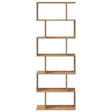  Room Divider Bookcase 6-Tier Artisan Oak 70x24x193 cm Engineered Wood