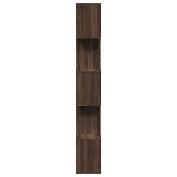  Room Divider Bookcase 5-Tier Brown Oak 70x24x161 cm Engineered Wood