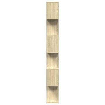  Room Divider Bookcase 6-Tier Sonoma Oak 70x24x193 cm Engineered Wood