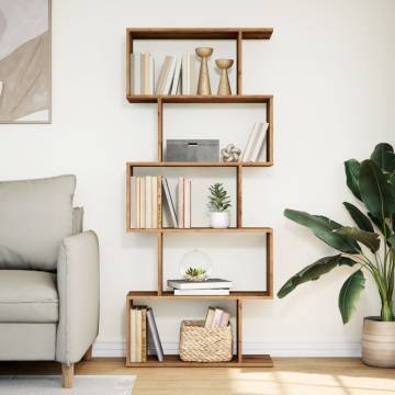  Room Divider Bookcase 5-Tier Artisan Oak 70x24x161 cm Engineered Wood