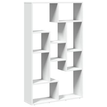  Bookcase White 72x20x120 cm Engineered Wood