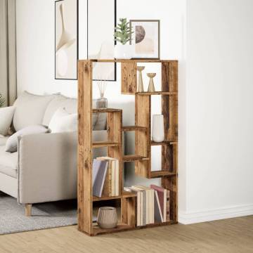  Bookcase Old Wood 72x20x120 cm Engineered Wood