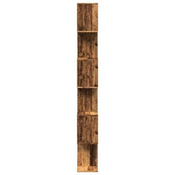  Room Divider Bookcase 6-Tier Old Wood 70x24x193 cm Engineered Wood