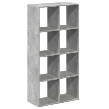  Room Divider Bookcase Concrete Grey 69.5x29x137.5 cm Engineered Wood