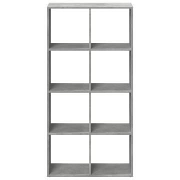  Room Divider Bookcase Concrete Grey 69.5x29x137.5 cm Engineered Wood