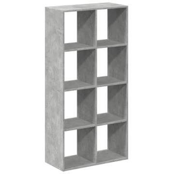  Room Divider Bookcase Concrete Grey 69.5x29x137.5 cm Engineered Wood