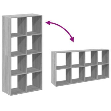  Room Divider Bookcase Grey Sonoma 69.5x29x137.5 cm Engineered Wood