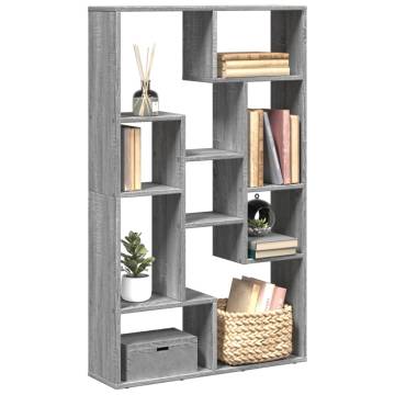  Bookcase Grey Sonoma 72x20x120 cm Engineered Wood