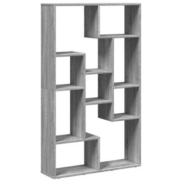  Bookcase Grey Sonoma 72x20x120 cm Engineered Wood