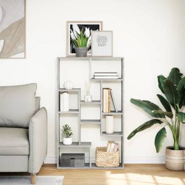  Bookcase Grey Sonoma 72x20x120 cm Engineered Wood