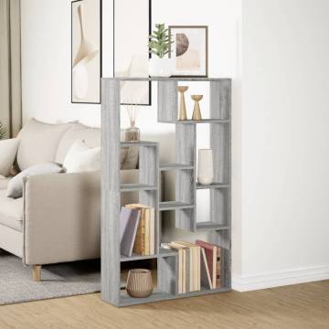  Bookcase Grey Sonoma 72x20x120 cm Engineered Wood