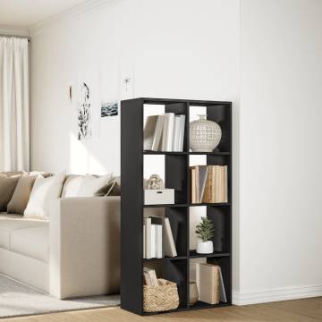  Room Divider Bookcase Black 69.5x29x137.5 cm Engineered Wood