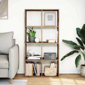  Room Divider Bookcase Artisan Oak 69.5x29x137.5 cm Engineered Wood