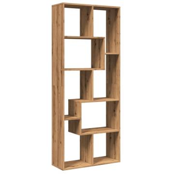  Room Divider Bookcase Artisan Oak 67x25x161.5 cm Engineered Wood