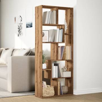  Room Divider Bookcase Artisan Oak 67x25x161.5 cm Engineered Wood