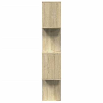  Room Divider Bookcase 4-Tier Sonoma Oak 70x24x129 cm Engineered Wood