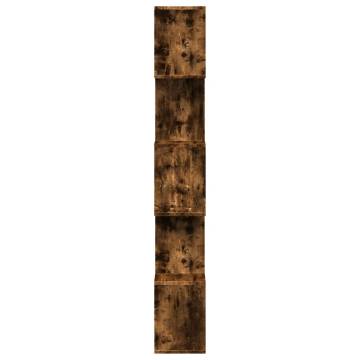  Room Divider Bookcase 5-Tier Smoked Oak 70x24x161 cm Engineered Wood