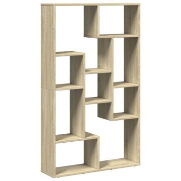  Bookcase Sonoma Oak 72x20x120 cm Engineered Wood