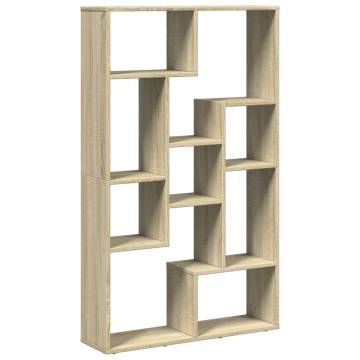  Bookcase Sonoma Oak 72x20x120 cm Engineered Wood