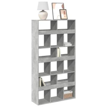  Bookcase Concrete Grey 100x33x187.5 cm Engineered Wood