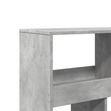  Bookcase Concrete Grey 100x33x187.5 cm Engineered Wood