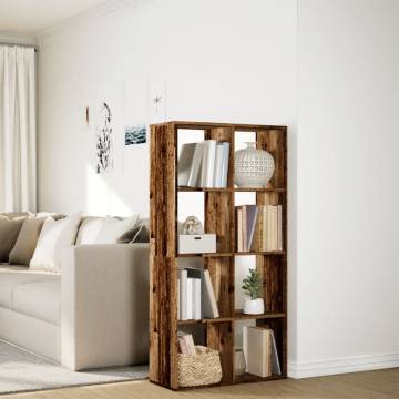  Room Divider Bookcase Old Wood 69.5x29x137.5 cm Engineered Wood