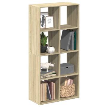  Room Divider Bookcase Sonoma Oak 69.5x29x137.5 cm Engineered Wood