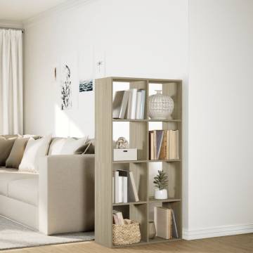  Room Divider Bookcase Sonoma Oak 69.5x29x137.5 cm Engineered Wood