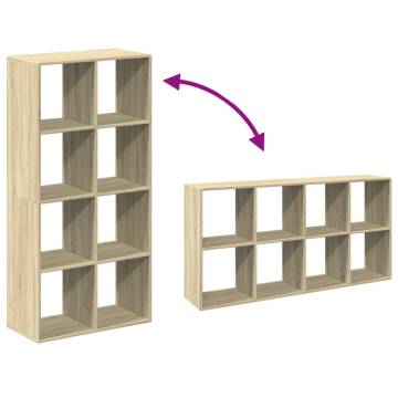  Room Divider Bookcase Sonoma Oak 69.5x29x137.5 cm Engineered Wood