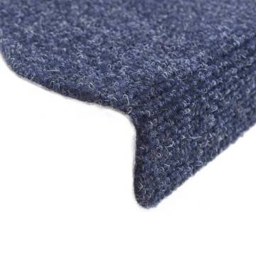  Self-adhesive Stair Mats 5 pcs Blue 56x17x3 cm Needle Punch