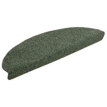  Self-adhesive Stair Mats 5 pcs Green 65x21x4 cm Needle Punch