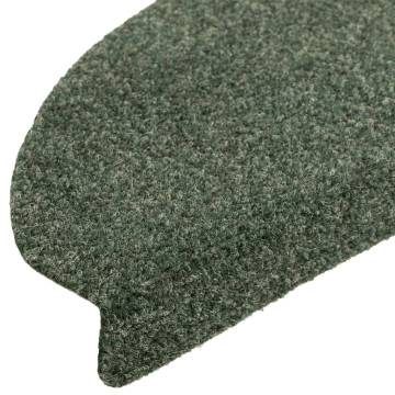  Self-adhesive Stair Mats 5 pcs Green 65x21x4 cm Needle Punch