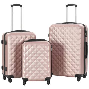 Hardcase Trolley Set 3 pcs Rose Gold ABS