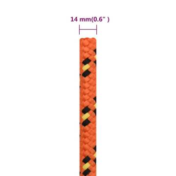  Boat Rope Orange 14 mm 50 m Polypropylene