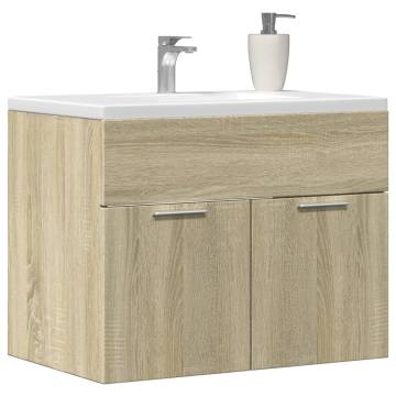  Sink Cabinet Sonoma Oak 60x38.5x46 cm Engineered Wood