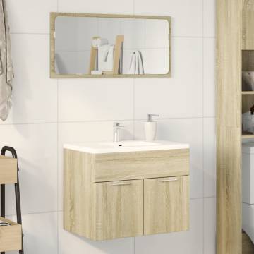  Sink Cabinet Sonoma Oak 60x38.5x46 cm Engineered Wood