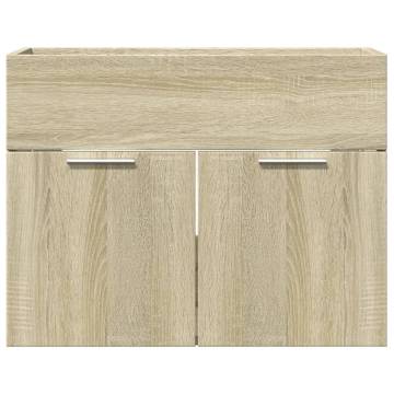  Sink Cabinet Sonoma Oak 60x38.5x46 cm Engineered Wood