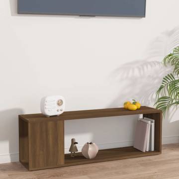  TV Cabinet Brown Oak 100x24x32 cm Engineered Wood