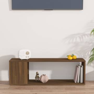  TV Cabinet Brown Oak 100x24x32 cm Engineered Wood