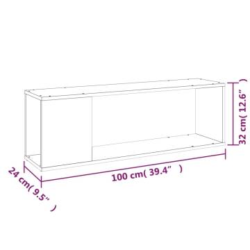  TV Cabinet Brown Oak 100x24x32 cm Engineered Wood