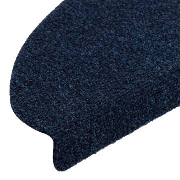  Self-adhesive Stair Mats 5 pcs Navy 65x21x4 cm Needle Punch